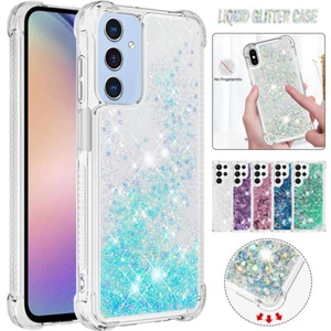 For Samsung A15 A25 A35 A55 A05s A14 A34 A54 A13 Case Liquid Glitter Bling Cover - Picture 1 of 28