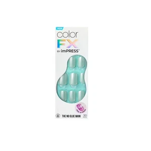 KISS imPRESS Color FX Pressa sulle Unghie, Dopo Ore, Verde, Squoval Corto, 30... - Foto 1 di 1