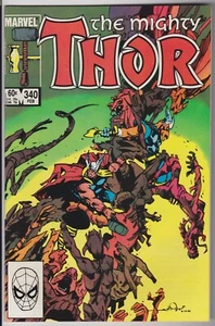 The Mighty Thor #340  Simonson 1984 VERY HIGH GRADE raw!!  W-OW Pages - Picture 1 of 3