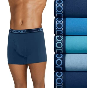 Jockey Mens Lightweight Breathable Cotton Blend Boxer Briefs 5-Pack NEW Medium - Picture 1 of 5