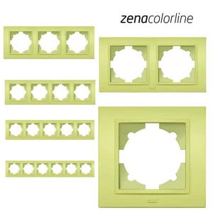 Steckdose Steckdosen Ausschalter Farbige rahmen ZENA Pastel Grün Rahmen - Bild 1 von 7