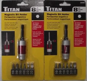 TITAN 16008 Soporte de brocas magnético con juego de 6 + 1 brocas 2 juegos - Imagen 1 de 1