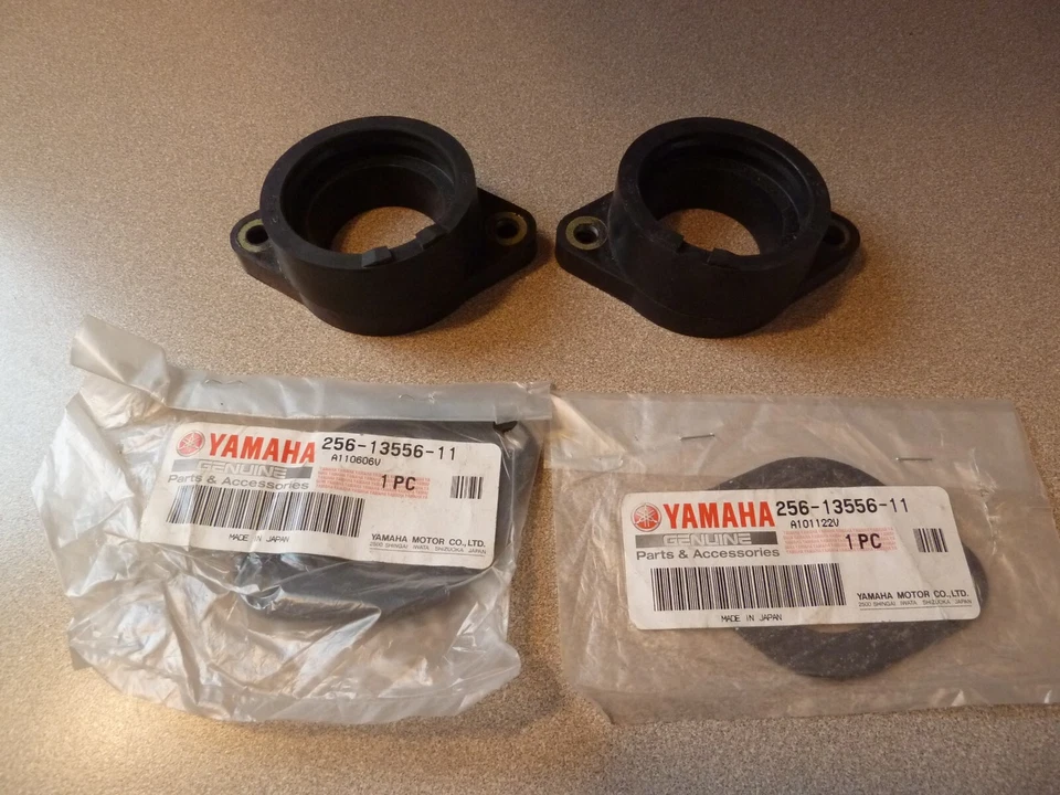 1974 1975 1976 Yamaha TX650 TX XS Carburetor Intake Manifold NOS NEW PAIR - Image 1 of 1
