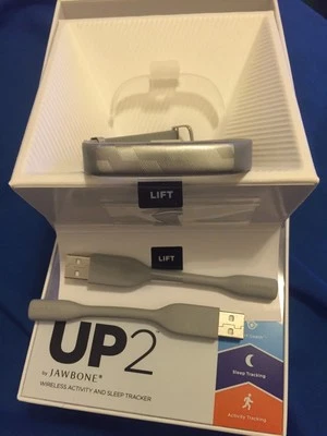 Jawbone UP2 Activity + Sleep Tracker, Light Gray Hex Silver (BUNDLE) LIGHT USED - Image 1 of 4