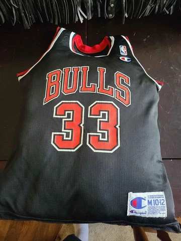 Vintage Champion Scotty Pippen Chicago Bulls Jersey Pillow Cover