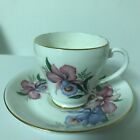 Teacup & Saucer, Orchid .  English Bone China.