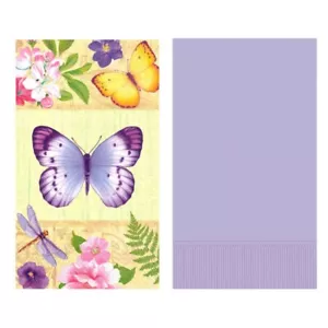 Spring Easter Bathroom Guest Towels Disposable Paper Buffet Napkins, Set of 2 - Picture 1 of 20