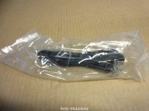 Telephone Line Cord Cable Wire 6P4C RJ11 DSL Modem Fax Phone to Wall Black NEW - Photo 1/2