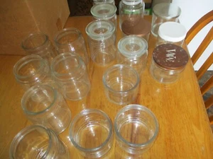 Recycled glass candle jars (See photos/description) Purchase per jar/entire list - Picture 1 of 2