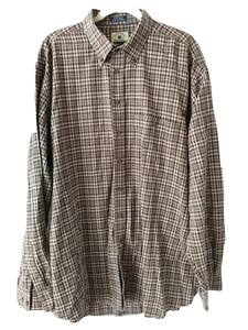 Cutter & Buck Shirt Long Sleeve Button Down Collar Gray Plaid Size XLT #13111 - Picture 1 of 4
