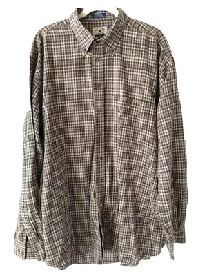 Cutter & Buck Shirt Long Sleeve Button Down Collar Gray Plaid Size XLT #13111 - Image 1 of 4