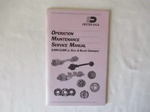 1998 Dexter Axle operation maintenance service manual - Picture 1 of 8