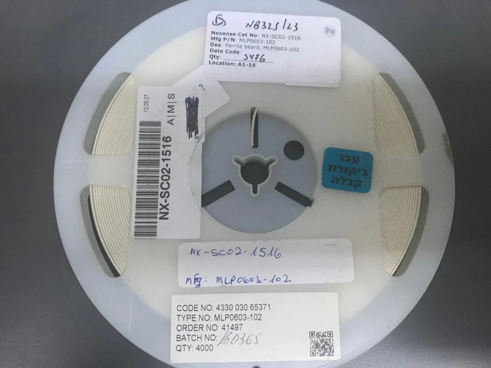 MLP0603-102 Ferroxcube 3476 pcs, Data Line Filter 0.8A EIA STD PACKAGE SIZE 0603 - Image 1 of 1