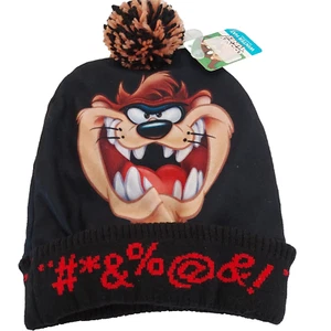New Taz Tasmanian Devil Beanie Hat Adult Winter One Size Cartoon Looney Tunes - Picture 1 of 1