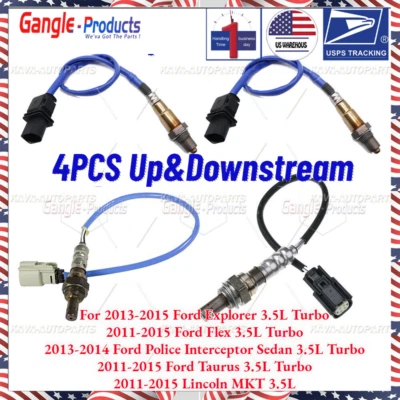 4x Sensor de oxígeno O2 aguas arriba+aguas abajo para Ford Explorer 2013-2015 3,5 L turbo Foto 1 de 4