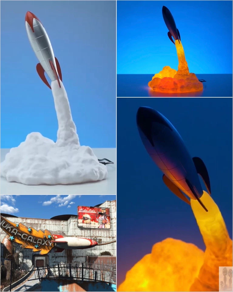 Paladone Blast off Light - Rocket Shaped Table Lamp