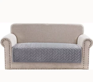 Sofa Cover, Couch Cover, Velvet Quilted Sectional Couch Cover 36 x 36 In - Picture 1 of 2