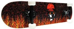 PRO Style Skateboard komplett rot Flamme kostenloser Versand!! - Bild 1 von 4