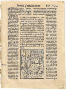 1513 -Leaf from tje Commentaries of Epistles and Gospels by Guilemus - Picture 1 of 1