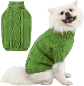 Cálido Suéter para Perros Invierno Gato Ropa, Cuello Alto Perro Jumpers Mascotas Abrigos Talla M - Imagen 1 de 5
