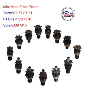 Mini Moto Front Sprocket for M8 M10 Chain 2 Stroke 47 49cc Engine Pocket Bike - Bild 1 von 13