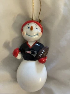 2 New England Patriots Jock Frost Ornament 4" Evergreen NFL Football Resin - Bild 1 von 4