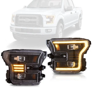 VLAND LED Headlights Pairs For Ford F150 2015 2016 2017 Dynamic DRL Front Lamps - Bild 1 von 10