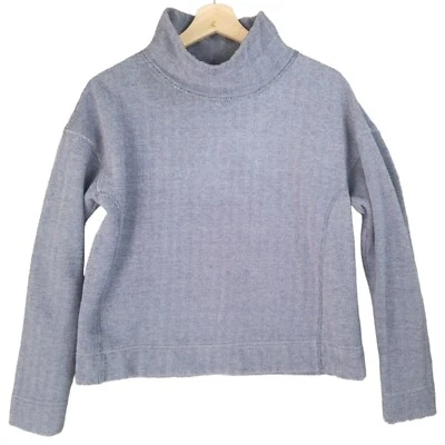 Suéter Vineyard Vines Forrado de Vellón Azul Mujer Talla Pequeña Cuello Simulado Pullover Top Foto 1 de 4