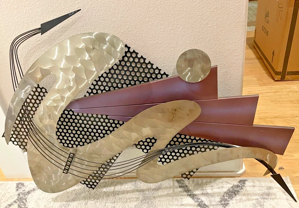 1998 Curtis Jere signed music metal wall sculpture - Image 1 of 4