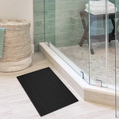 Amplias alfombras de baño decorativas 24" X 17" 100 % algodón grueso 1350 GSM larga duración suaves Foto 1 de 4