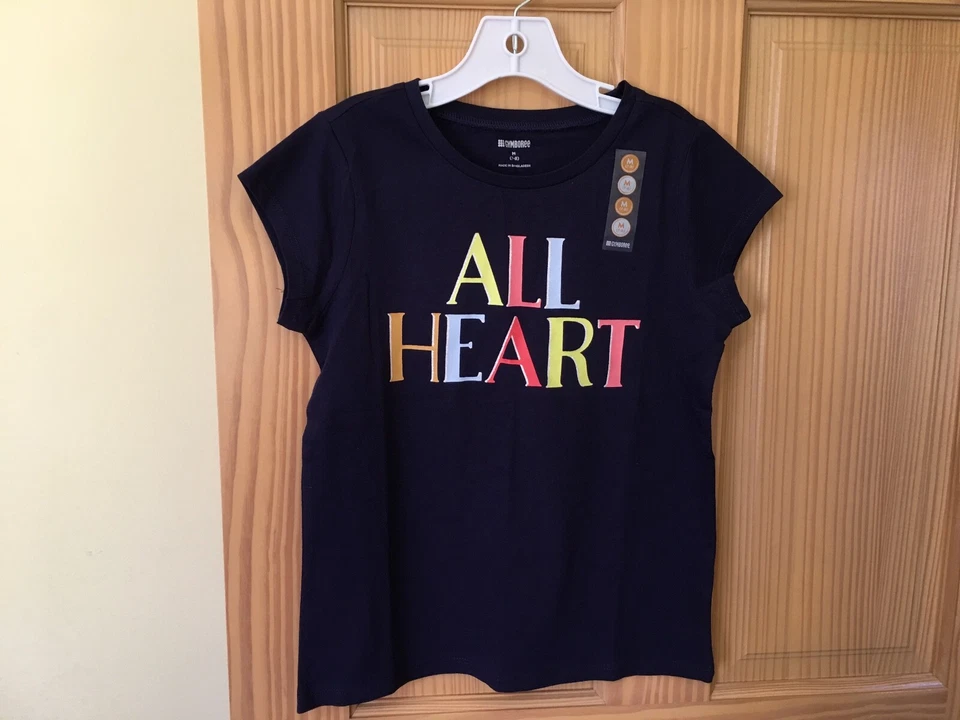 NWT Gymboree All Heart Tee Shirt Top Girls Outlet Navy Blue - Image 1 of 1