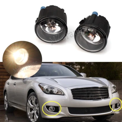 Pair For NISSAN INFINITI EX35 G37 QX50 M37 Front Bumper Fog Light Driving Lamp - Image 1 of 4