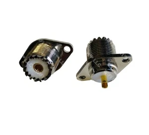 1 UHF ŻEŃSKI SO239 Panel kołnierza jack 2 otwory montaż lutowniczy Złącze kabla RF - Zdjęcie 1 z 2