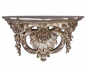 Hängeregal Barock Konsole Wandkonsole Regal Silber Ablage Wandboard Wandregal