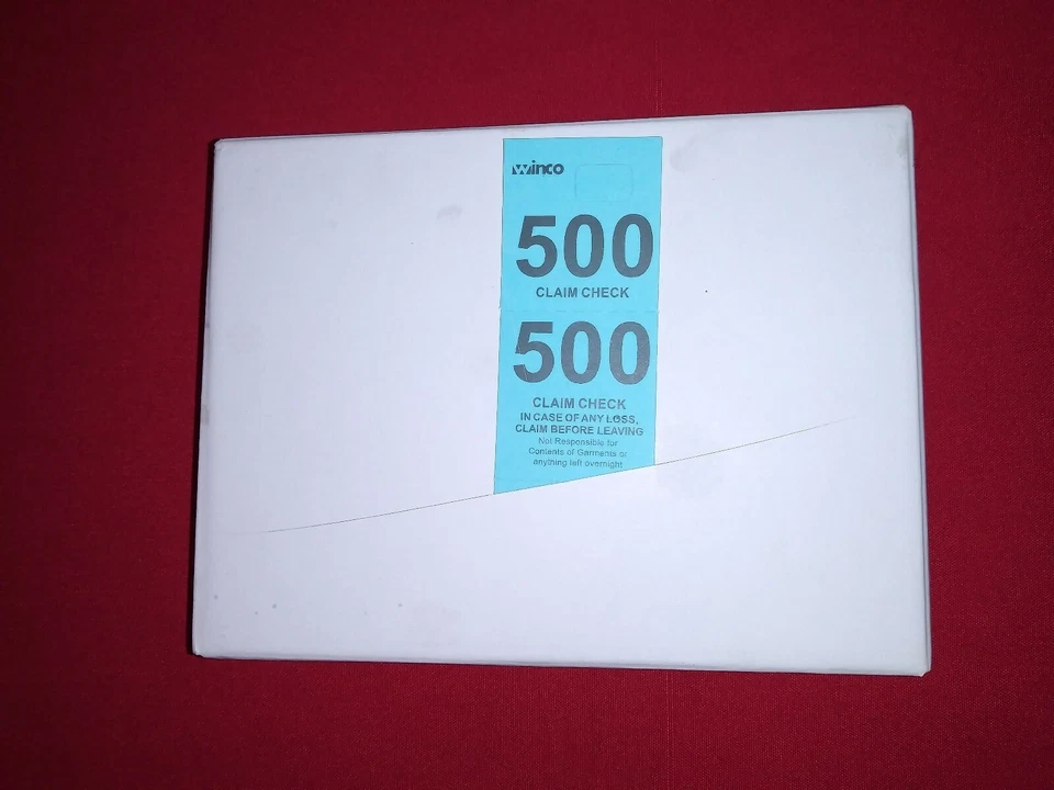 Winco 500 Pcs/Box Coat Check Blue 1 Box - Image 1 of 3
