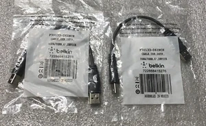 2 - New Belkin 6" Pro Series USB 2.0 Data Transfer Cable Black F3U133-06INCH - Picture 1 of 2