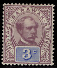 Sarawak Qv Sg10, 3C Purple & Blue, M Mint. Cat £14.