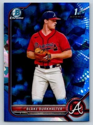 BLAKE BURKHALTER  BDC-10 - 2022 BOWMAN DRAFT SAPPHIRE 1ST RC ROOKIE - Image 1 of 2