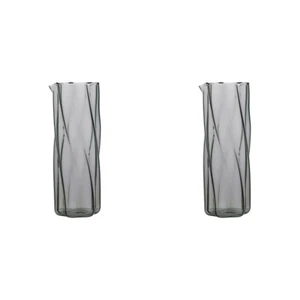 2x Ecology Borosilicate Elegant Tableware Glass Aurora Carafe 1.5L/27cm Smoke - Picture 1 of 3