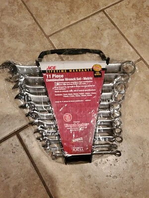 Ace 2104107 11 pc. Steel Metric Combination Wrench Set - Image 1 of 2