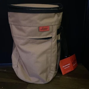 Spill-Proof Car Trash Can - Lusso Gear 2.5 Gallon Hanging Garbage Bin, Odor Bloc - Picture 1 of 5