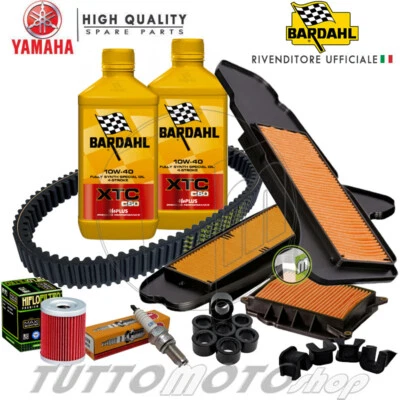BARDAHL - HIFLO - NGK - BANDO - MITSUBOSHI - POLINI Tagliando YAMAHA Majesty 400 2010 2011 2012 Olio Bardahl XTC 10W40 Manutenzione