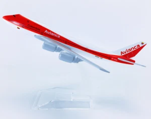 Avión de pasajeros Avianca BOEING 747-200 16 cm modelo de avión fundido a presión - Imagen 1 de 5