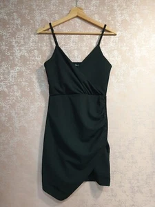 BooHoo size 8 black stretchy fitted strappy mini dress - Picture 1 of 6