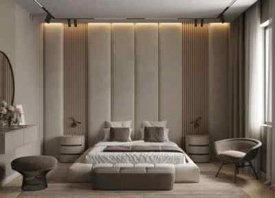 Cabecero de terciopelo paneles de pared - Hecho a medida - Tapizado fácil de instalar - 200cmx45cm - Imagen 1 de 3