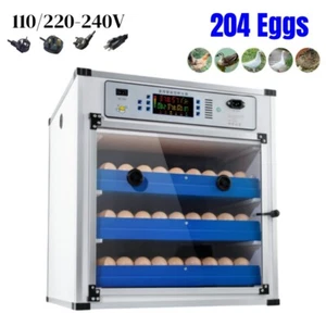204 Eier Automatische Digitale Inkubator Huhn Geflügel Brüter Temperaturregelung - Bild 1 von 19