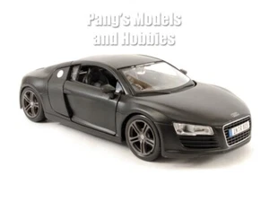 2006 Audi R8 1/24 Scale Diecast Model by Maisto - Flat Matte Black - Picture 1 of 9