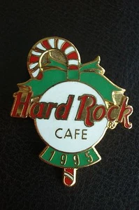 HRC Hard Rock Cafe Online Christmas 1995 old Logo with Candy Cane - Picture 1 of 2