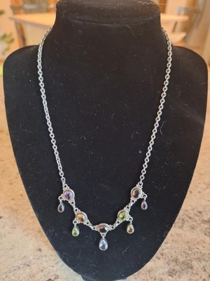 Nicky Butler NB Sterling Silver Multi Color Gemstone Necklace 18" - Image 1 of 3