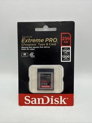 SanDisk Extreme PRO 256GB CFexpress Type-B Card, 1700MB/s Read, 1200MB/s Write - Image 1 of 2